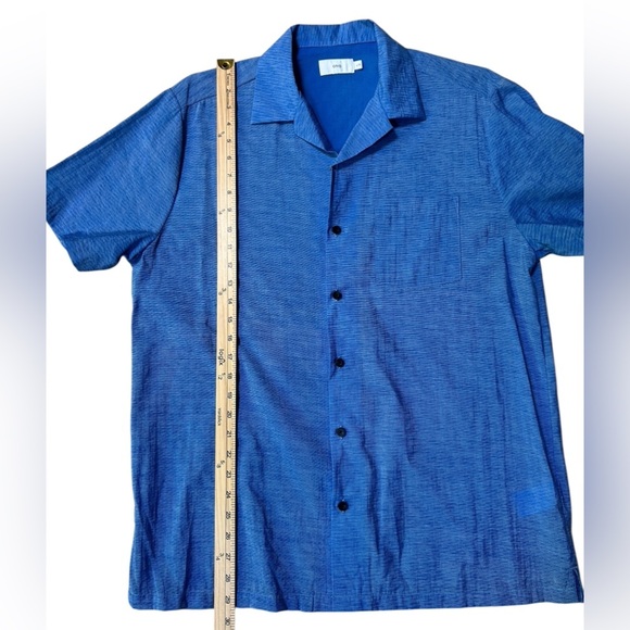 Onia / Men's Blue Short Sleeve Button Down Shirt, Size Large - Picture 5 of 7
